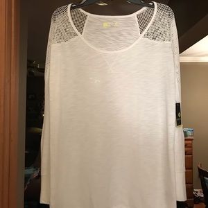 White Xersion workout top